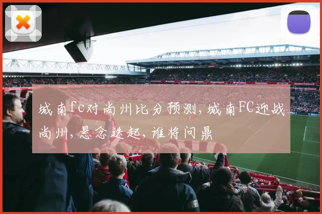 城南fc对尚州比分预测,城南FC迎战尚州,悬念迭起,谁将问鼎